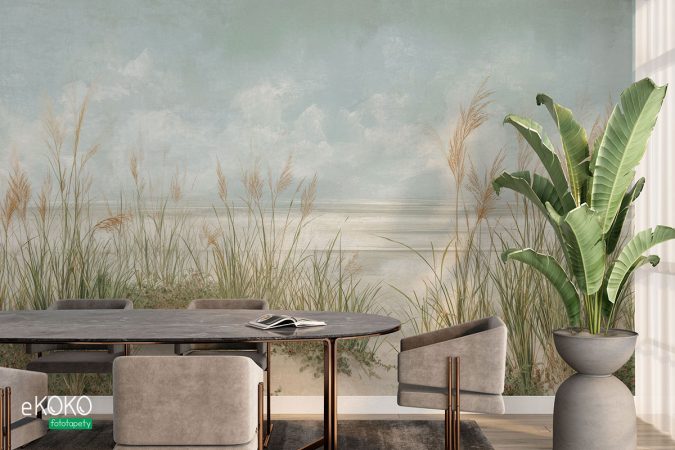 Nordyckie Wybrzeże, trawy, tapeta