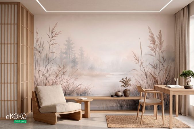 Jezioro, natura, delikatna tapeta/mural