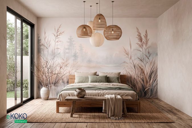 Jezioro, natura, delikatna tapeta/mural